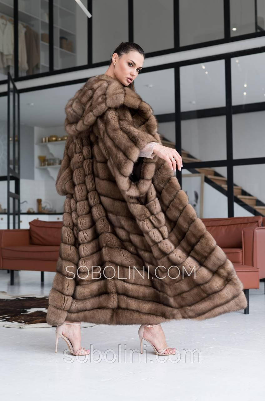Sobolini — sable coat, long silhouette